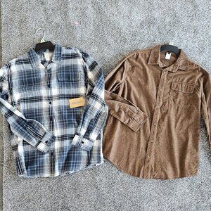 Two Boys Button Down Shirts by Thereabouts Size XL (18/20) New with Tags.